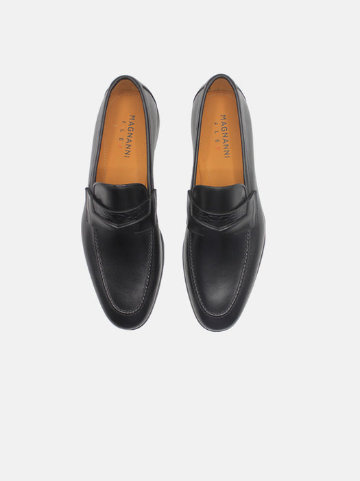 Magnanni Croc Strap Penny Loafers