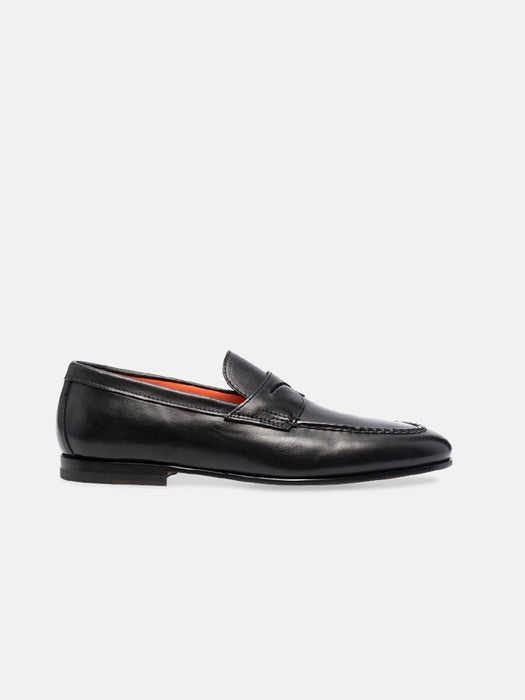 Santoni Penny Leather Loafers