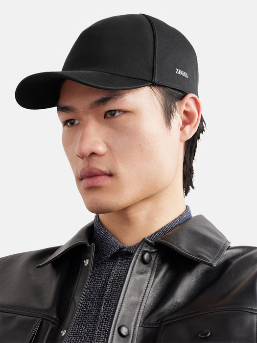 Zegna Logo-Appliquéd Cotton and Wool-Blend Twill Baseball Cap