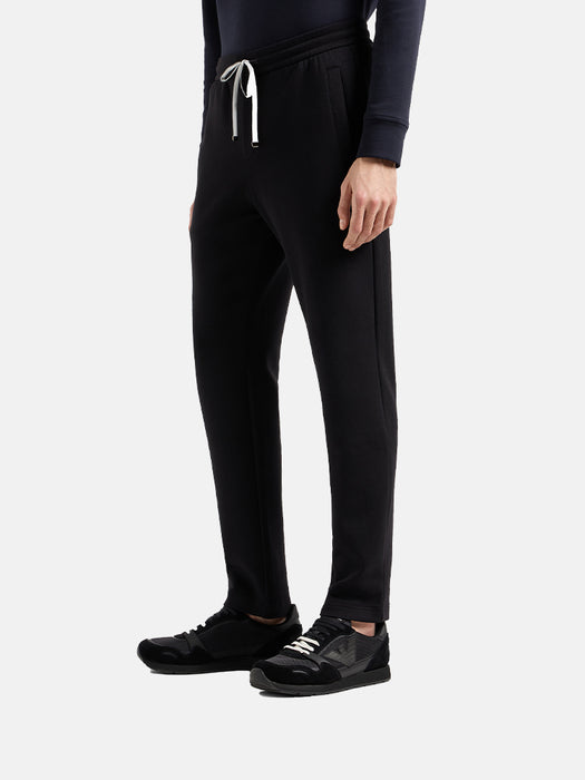 Armani Double Jersey Trouser with Eagle Logo Patch