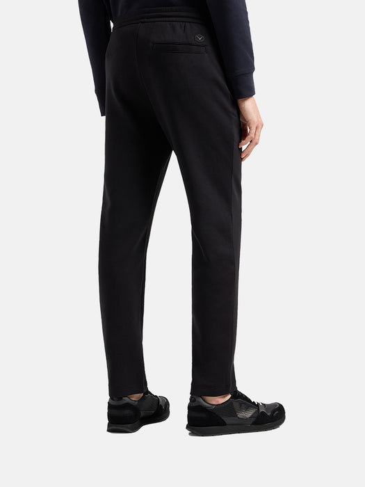 Armani Double Jersey Trouser with Eagle Logo Patch