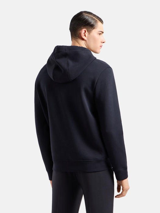 Armani Double Jersey Hooded Sweatshirt with Logo