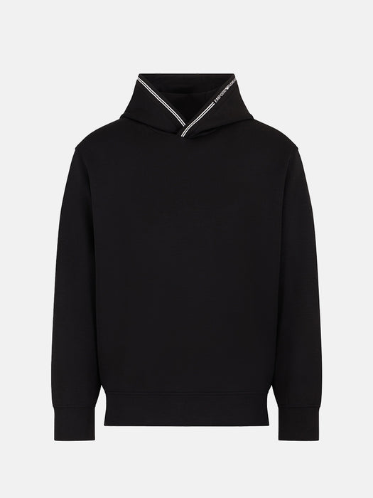 Armani Hooded Sweatshirt in Bonded Jersey