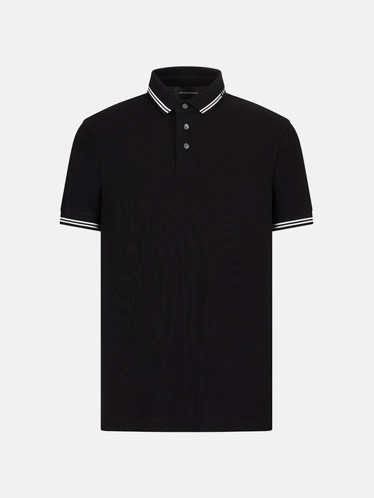 Armani Jersey Polo with Placed Logo