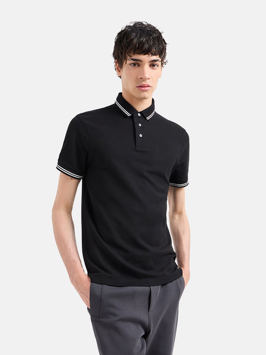 Armani Jersey Polo with Placed Logo