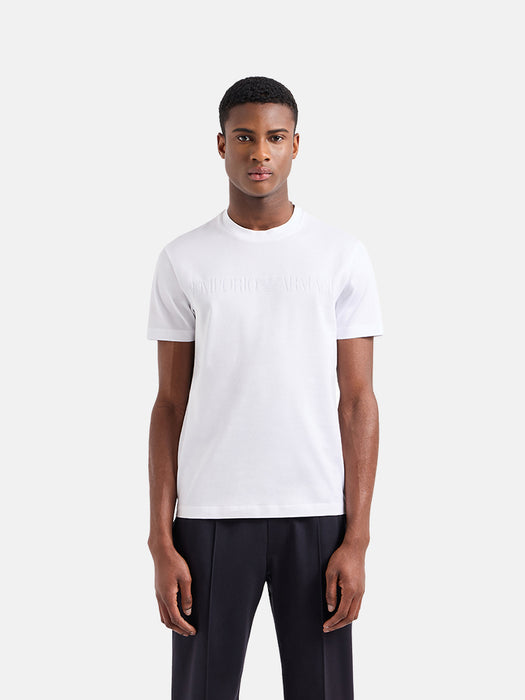 Armani Jersey Tshirt with Jacquard Logo