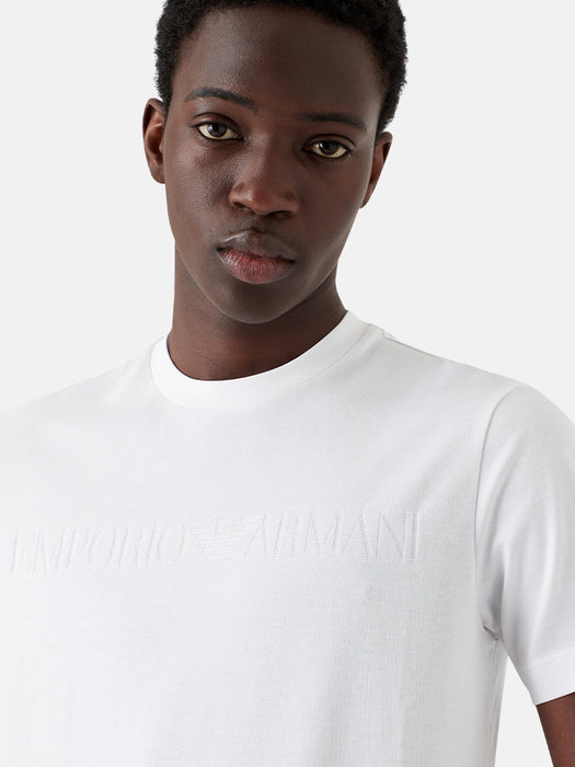 Armani Jersey Tshirt with Jacquard Logo