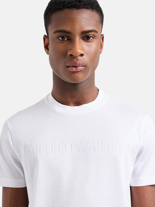 Armani Jersey Tshirt with jacquard logo