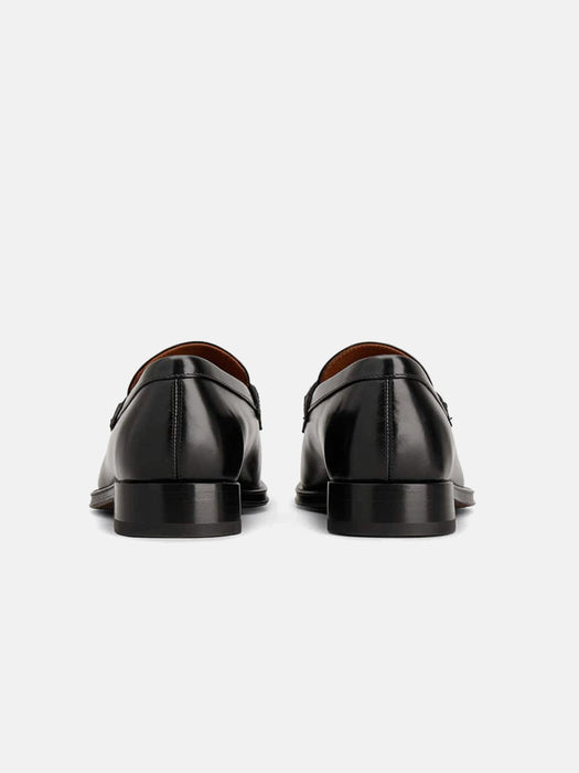 Tods Black Leather Loafers