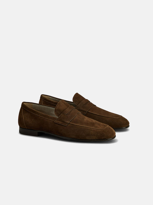 Tods Suede Penny Loafers