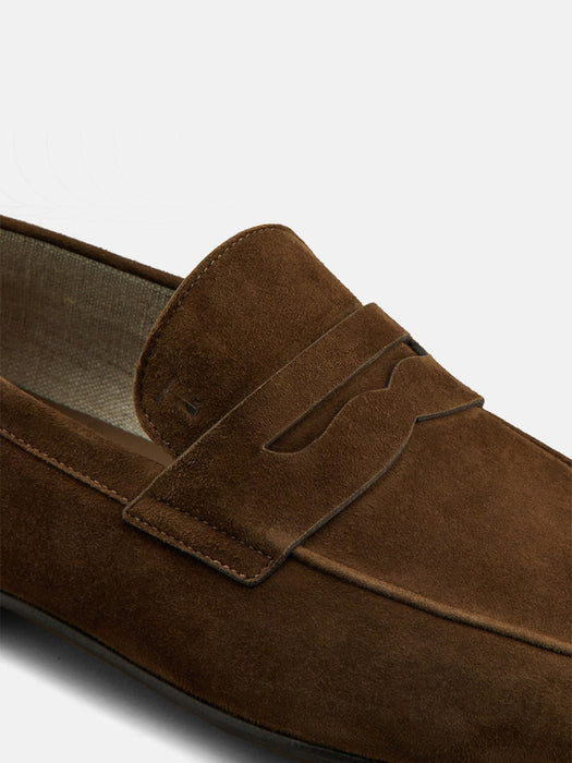 Tods Suede Penny Loafers