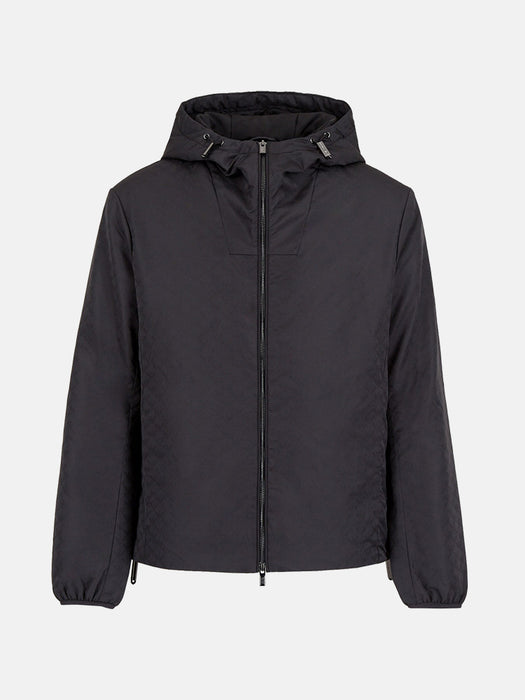 Armani Nylon Jacket with Hood & Zip