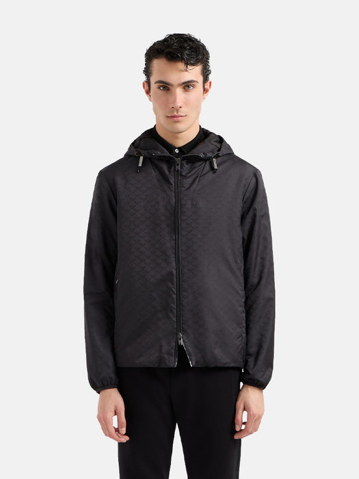 Armani Nylon Jacket with Hood & Zip