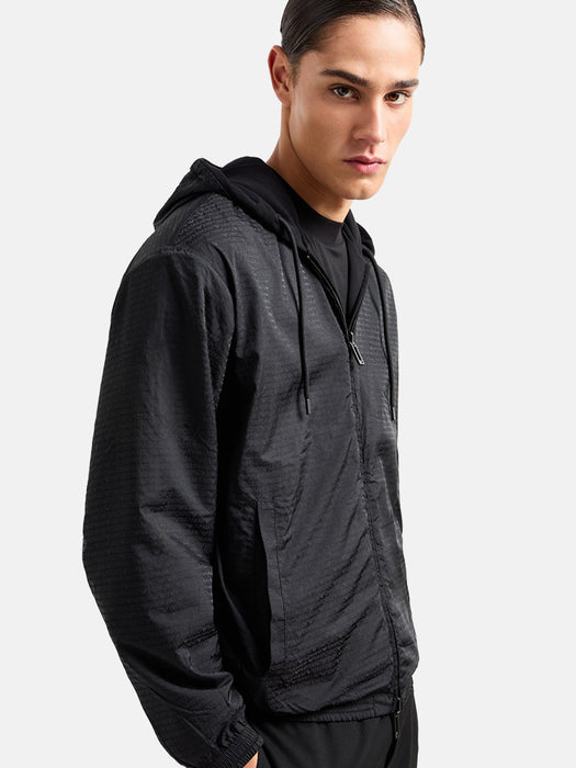 Armani Reversible Hooded Zip Up Sweatshirt