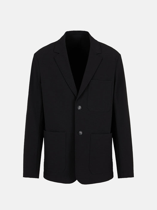 Armani Single Breasted Jacket in Technical Seersucker