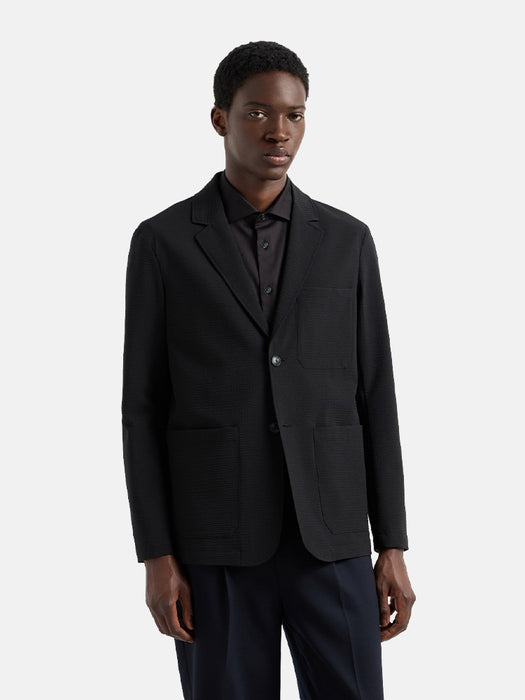 Armani Single Breasted Jacket in Technical Seersucker