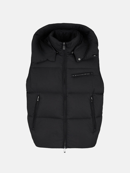 Armani Sleeveless Down Jacket with Hood