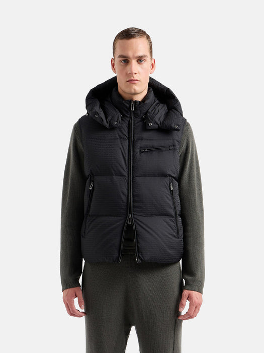 Armani Sleeveless Down Jacket with Hood