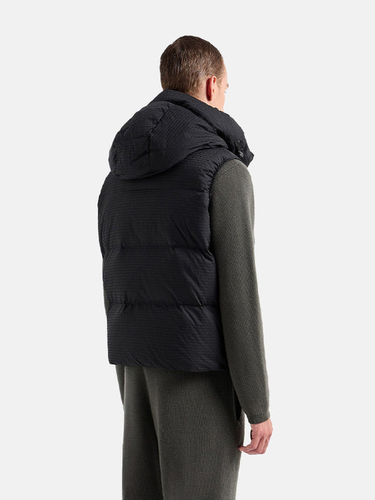 Armani Sleeveless Down Jacket with Hood